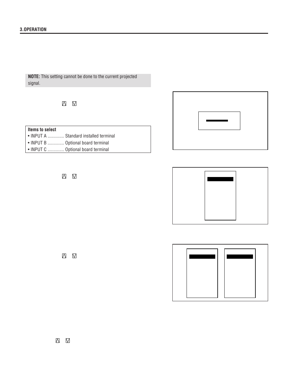 Input slot, Display mode | NEC XL-6500 User Manual | Page 34 / 82