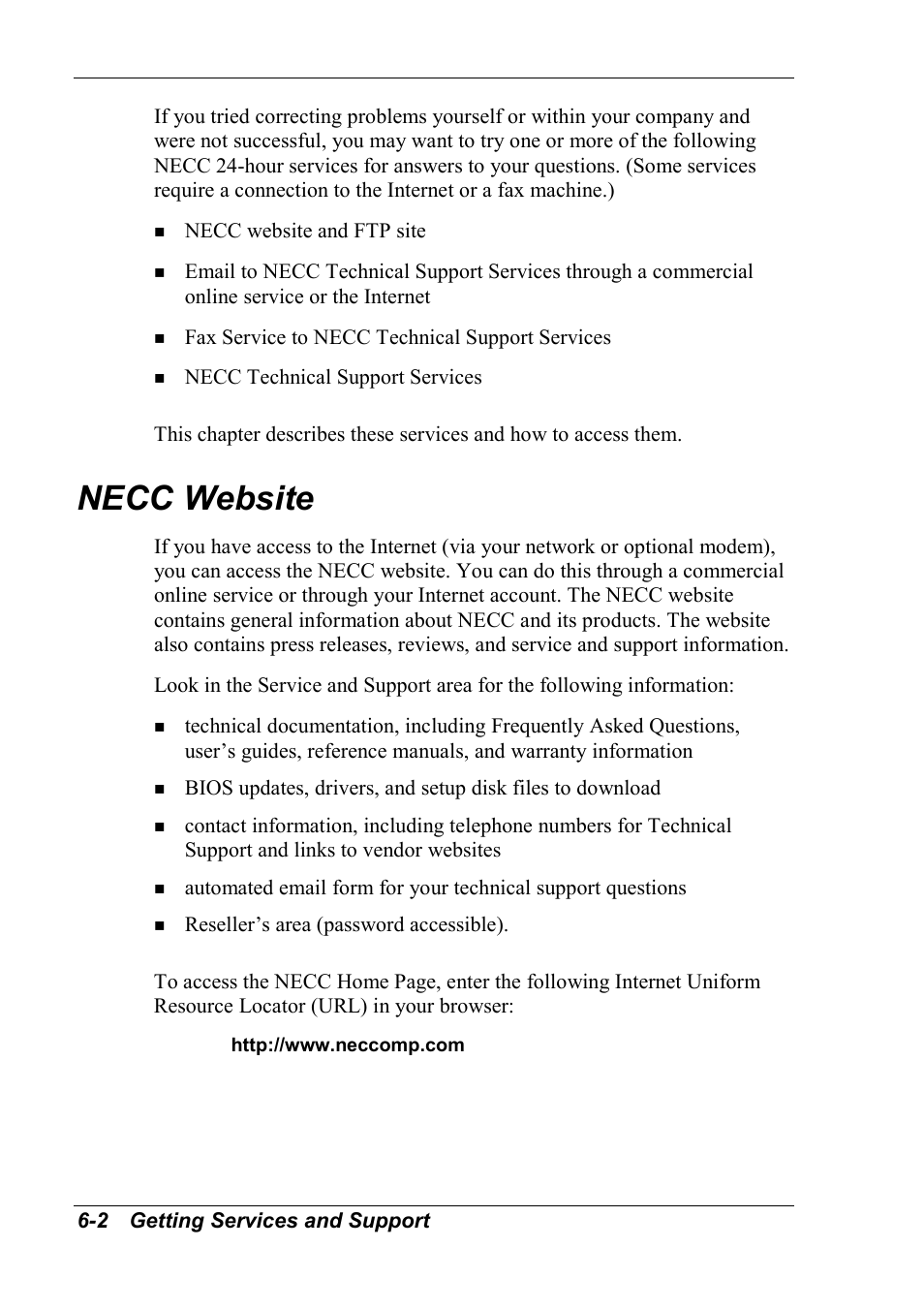 Necc website | NEC 2000 User Manual | Page 101 / 137