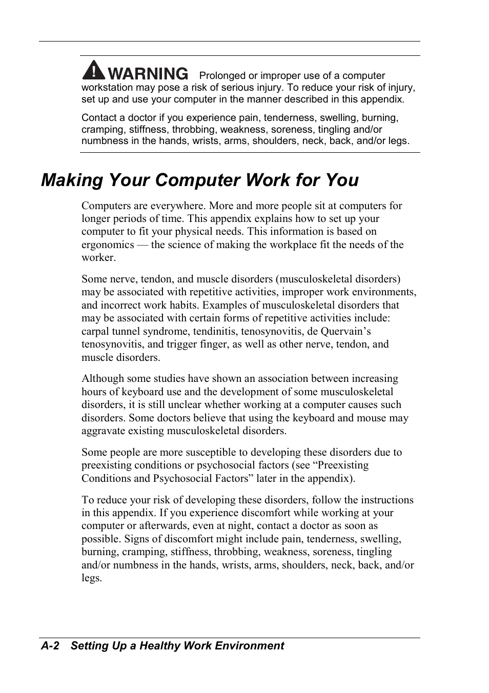 Making your computer work for you | NEC 2000 User Manual | Page 105 / 137