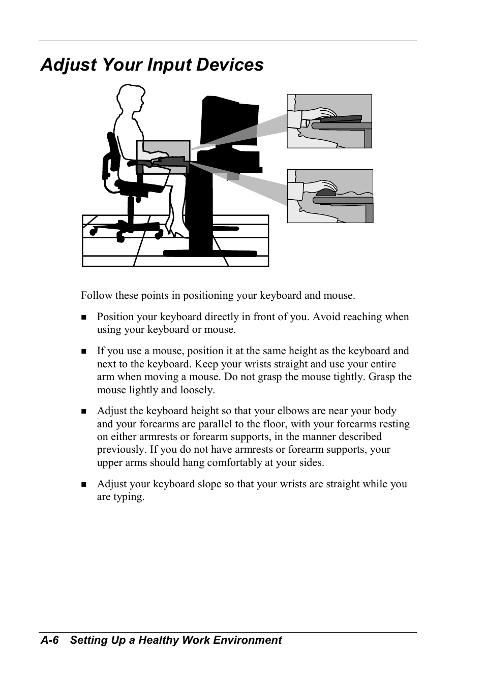 Adjust your input devices | NEC 2000 User Manual | Page 109 / 137
