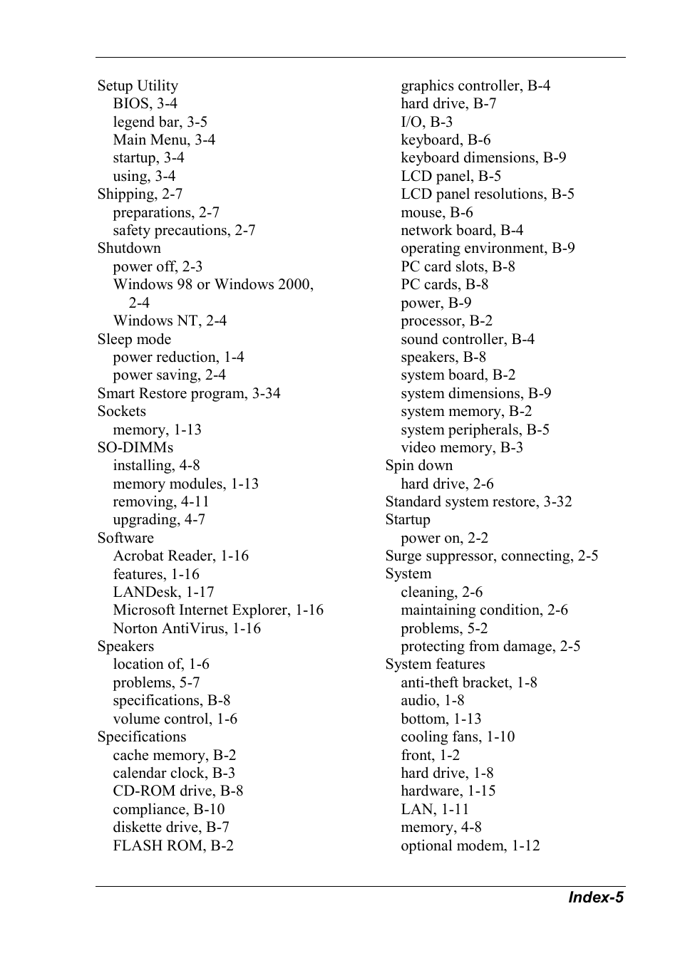 NEC 2000 User Manual | Page 131 / 137