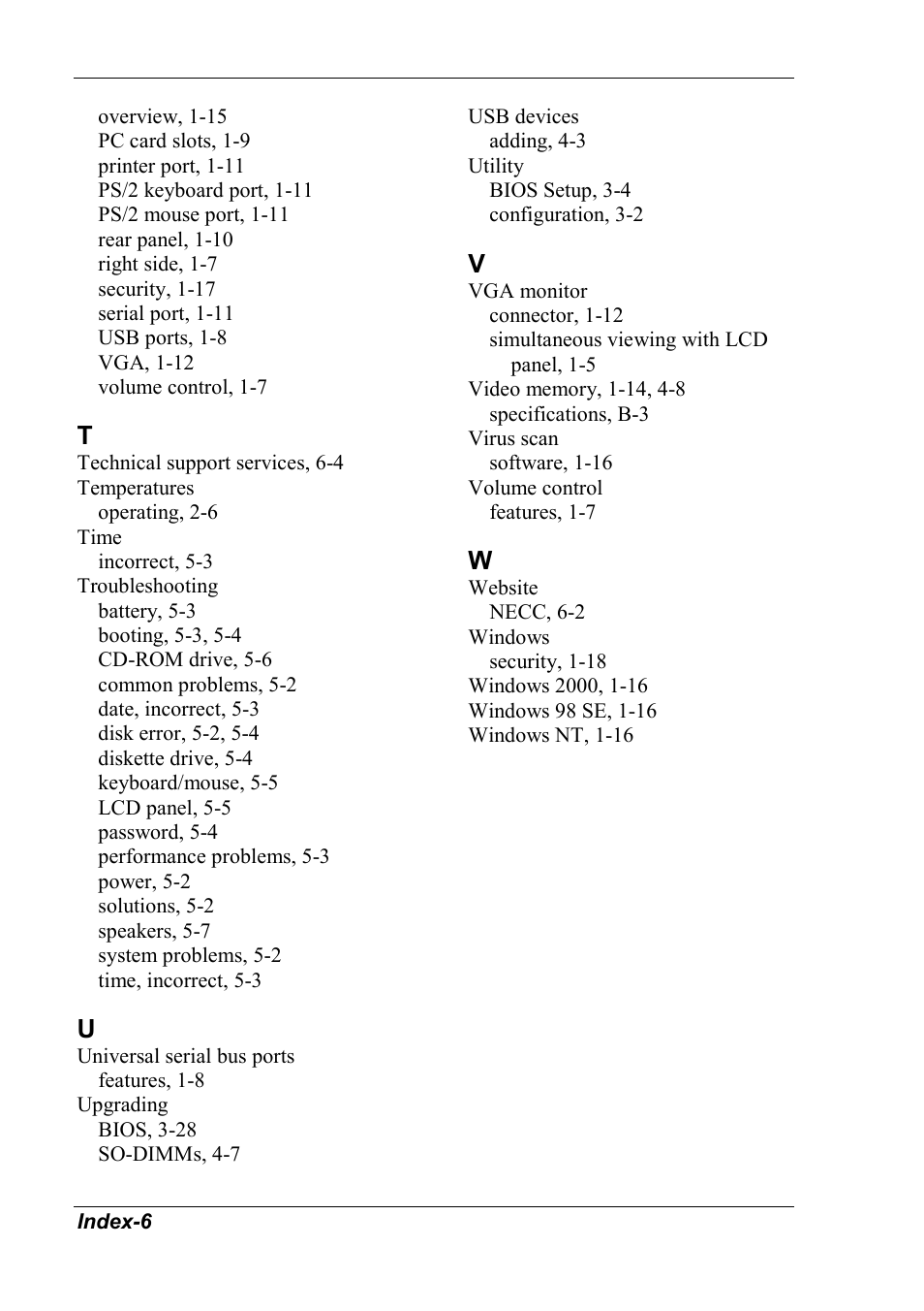 NEC 2000 User Manual | Page 132 / 137