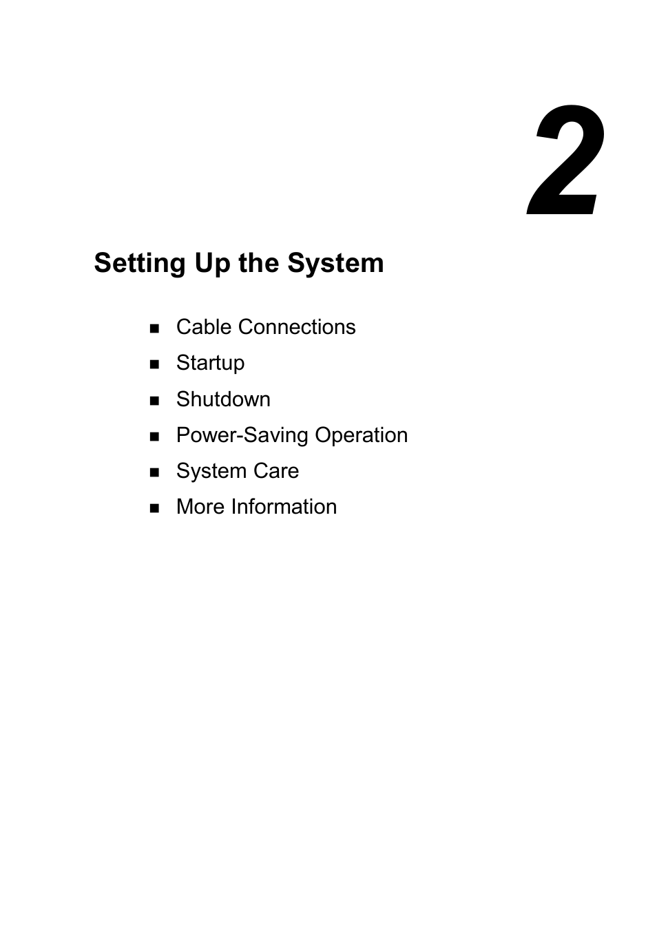 2 setting up the system, Setting up the system | NEC 2000 User Manual | Page 29 / 137