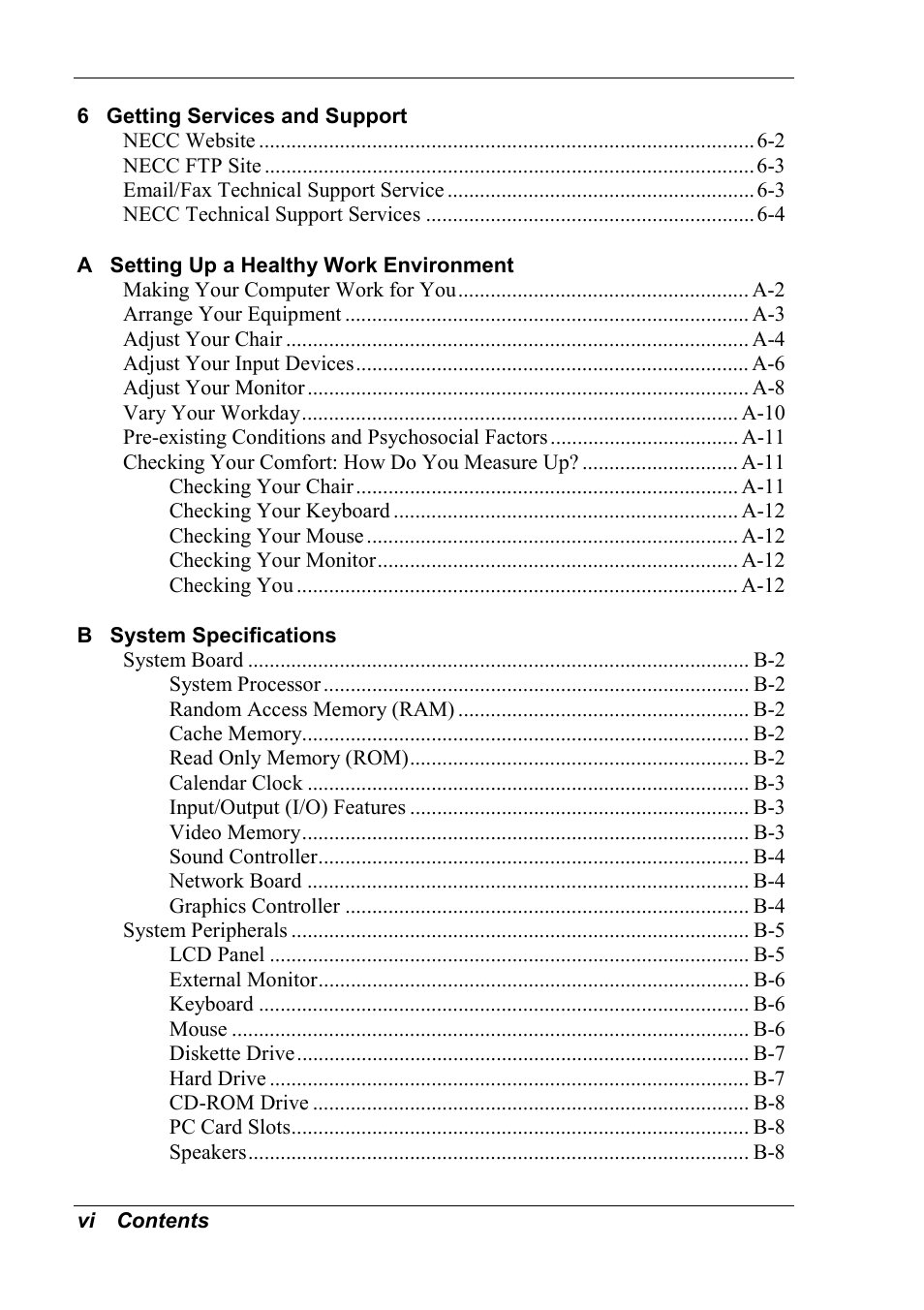 NEC 2000 User Manual | Page 6 / 137