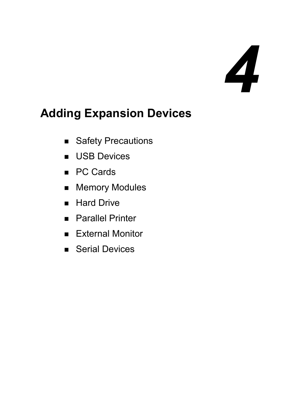 4 adding expansion devices, Adding expansion devices | NEC 2000 User Manual | Page 77 / 137
