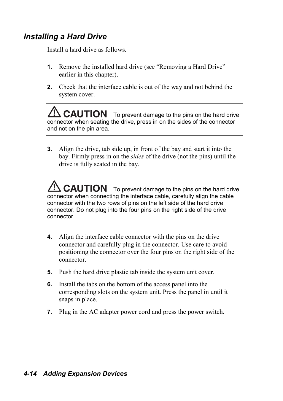 Installing a hard drive | NEC 2000 User Manual | Page 90 / 137