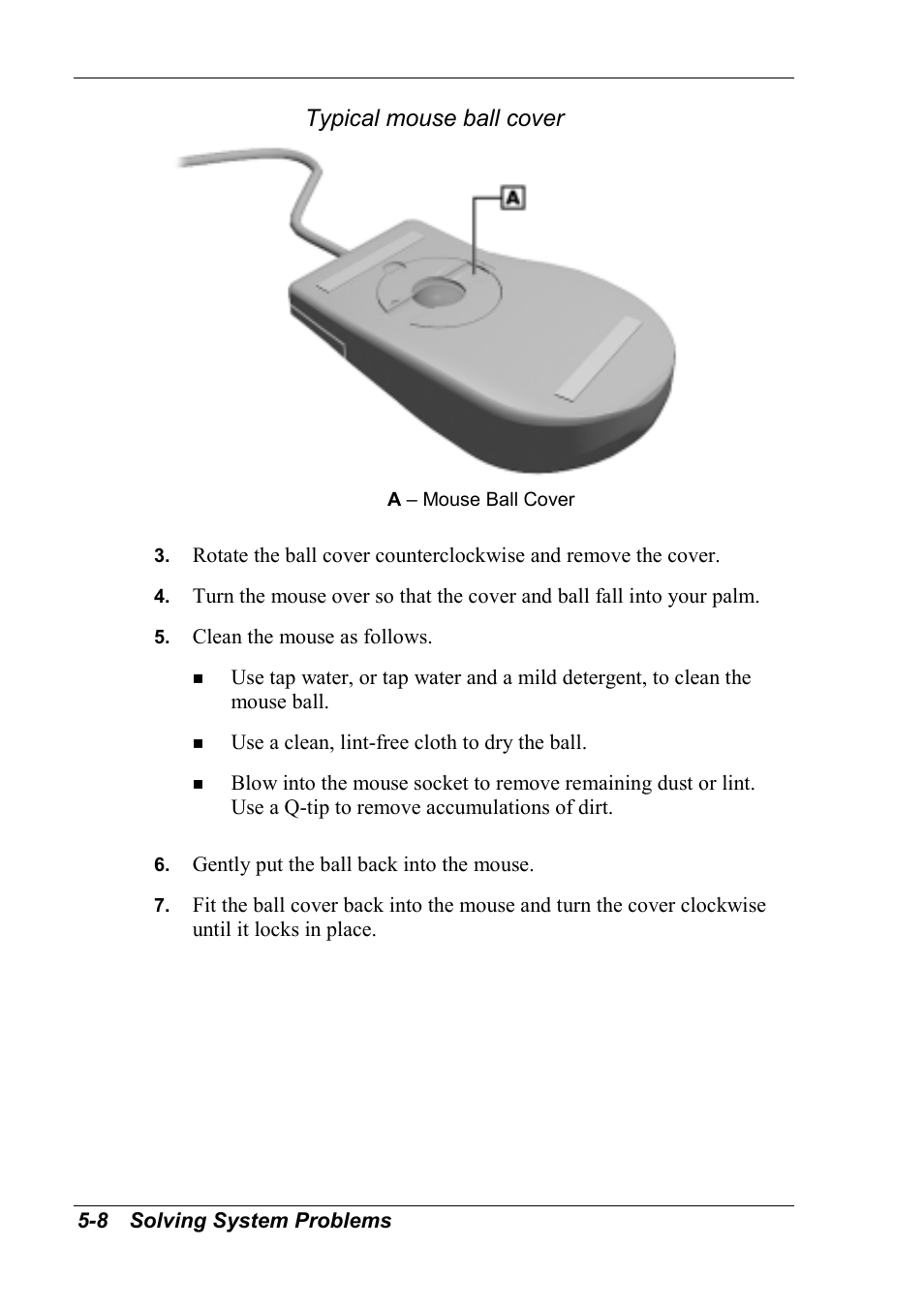 Typical mouse ball cover | NEC 2000 User Manual | Page 99 / 137