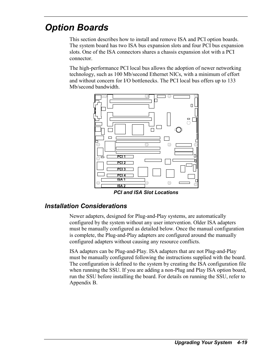 Option boards, Installation considerations | NEC MC2400 User Manual | Page 101 / 204