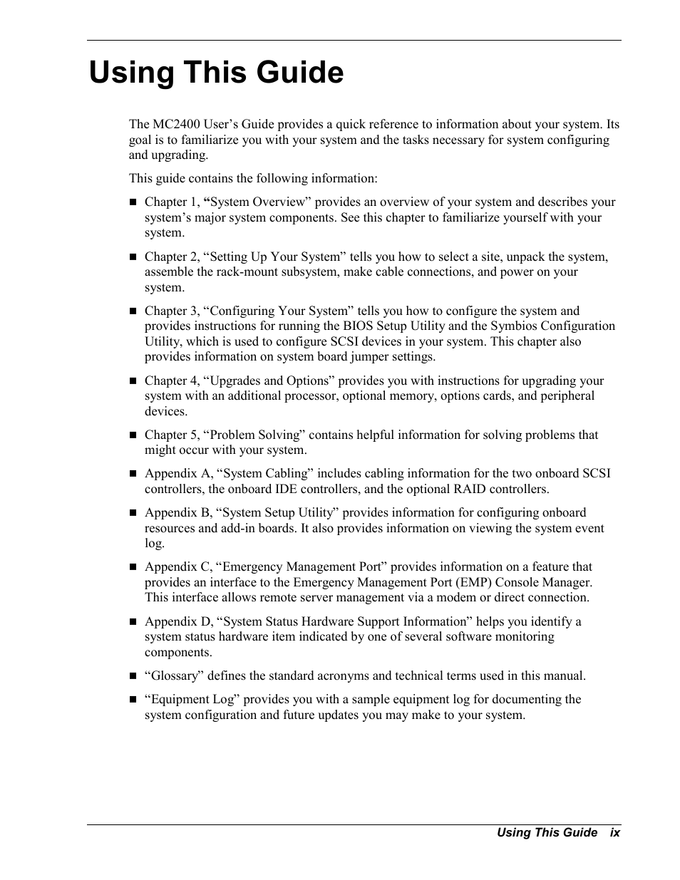 Using this guide | NEC MC2400 User Manual | Page 11 / 204