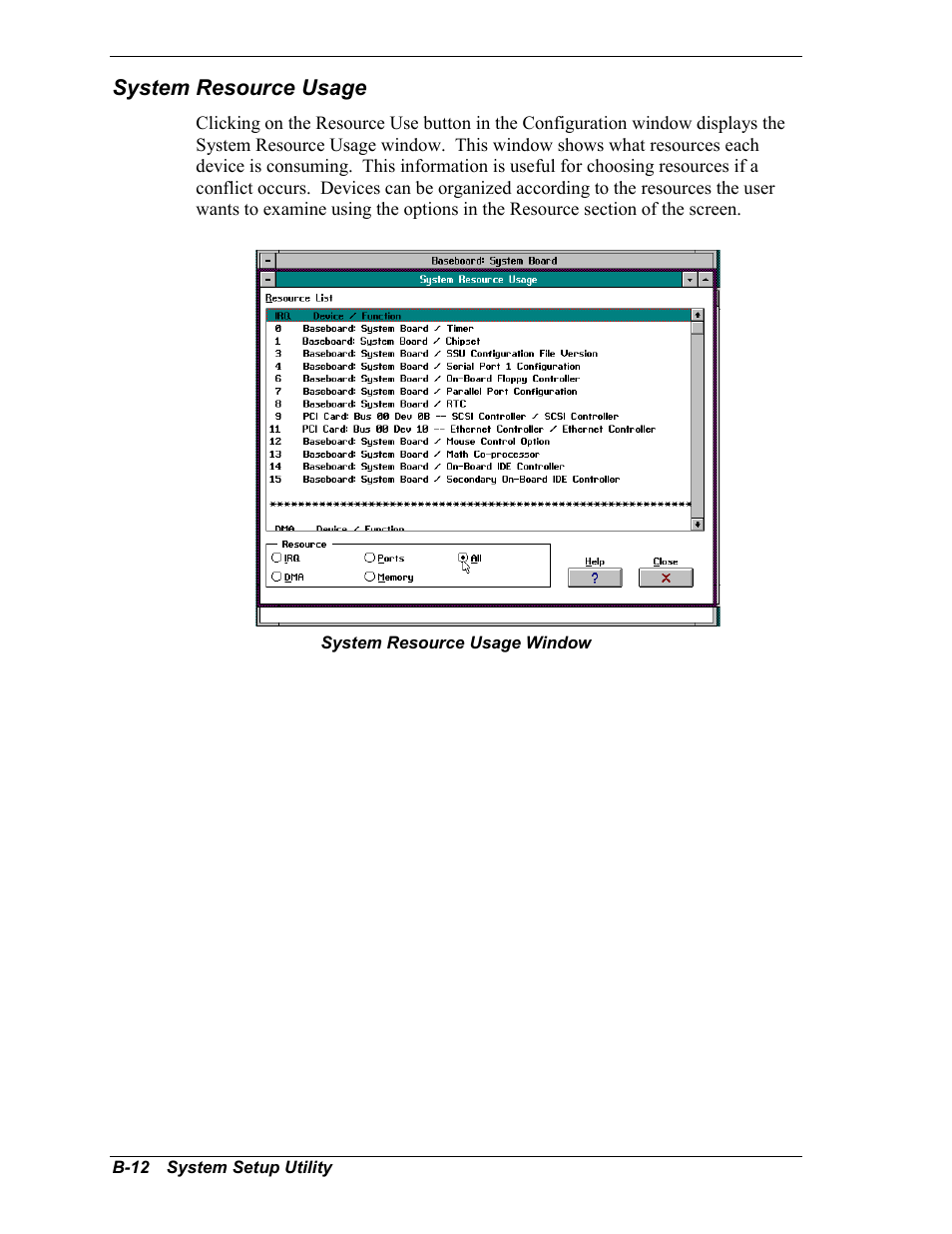 System resource usage | NEC MC2400 User Manual | Page 162 / 204