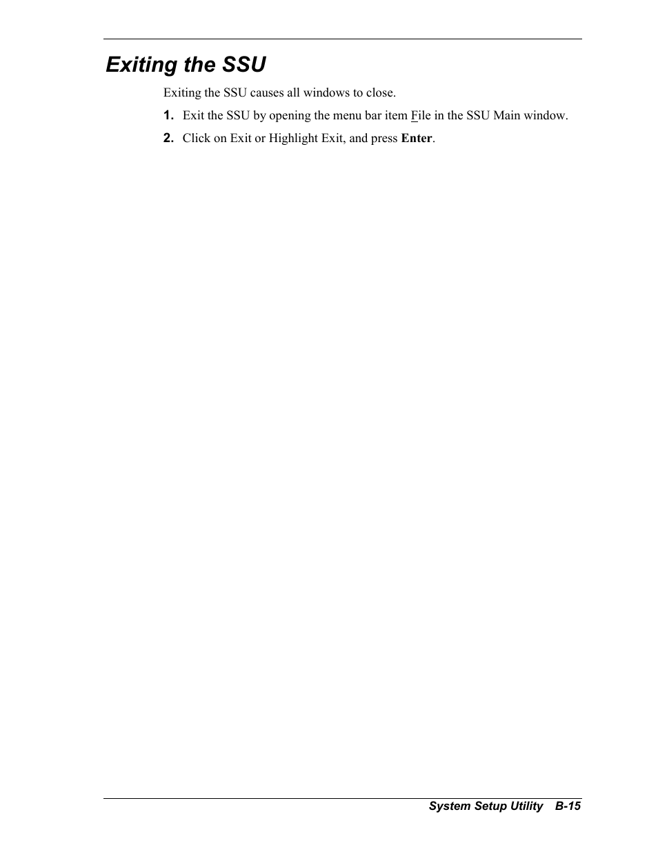 Exiting the ssu | NEC MC2400 User Manual | Page 165 / 204