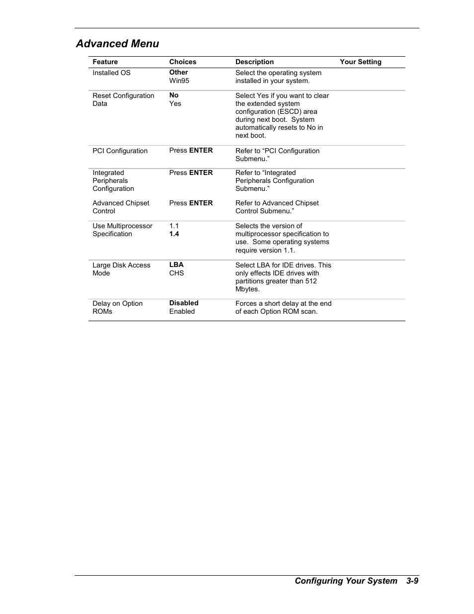 Advanced menu | NEC MC2400 User Manual | Page 59 / 204