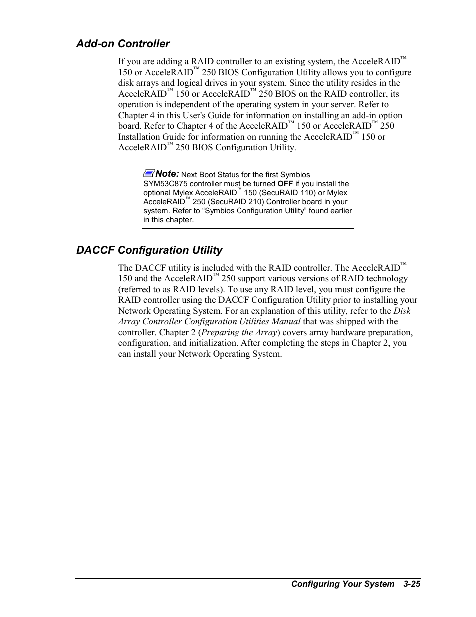 Add-on controller, Daccf configuration utility | NEC MC2400 User Manual | Page 75 / 204