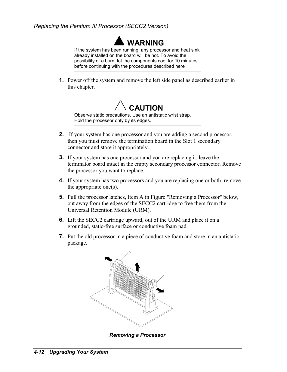 Warning, Caution | NEC MC2400 User Manual | Page 94 / 204