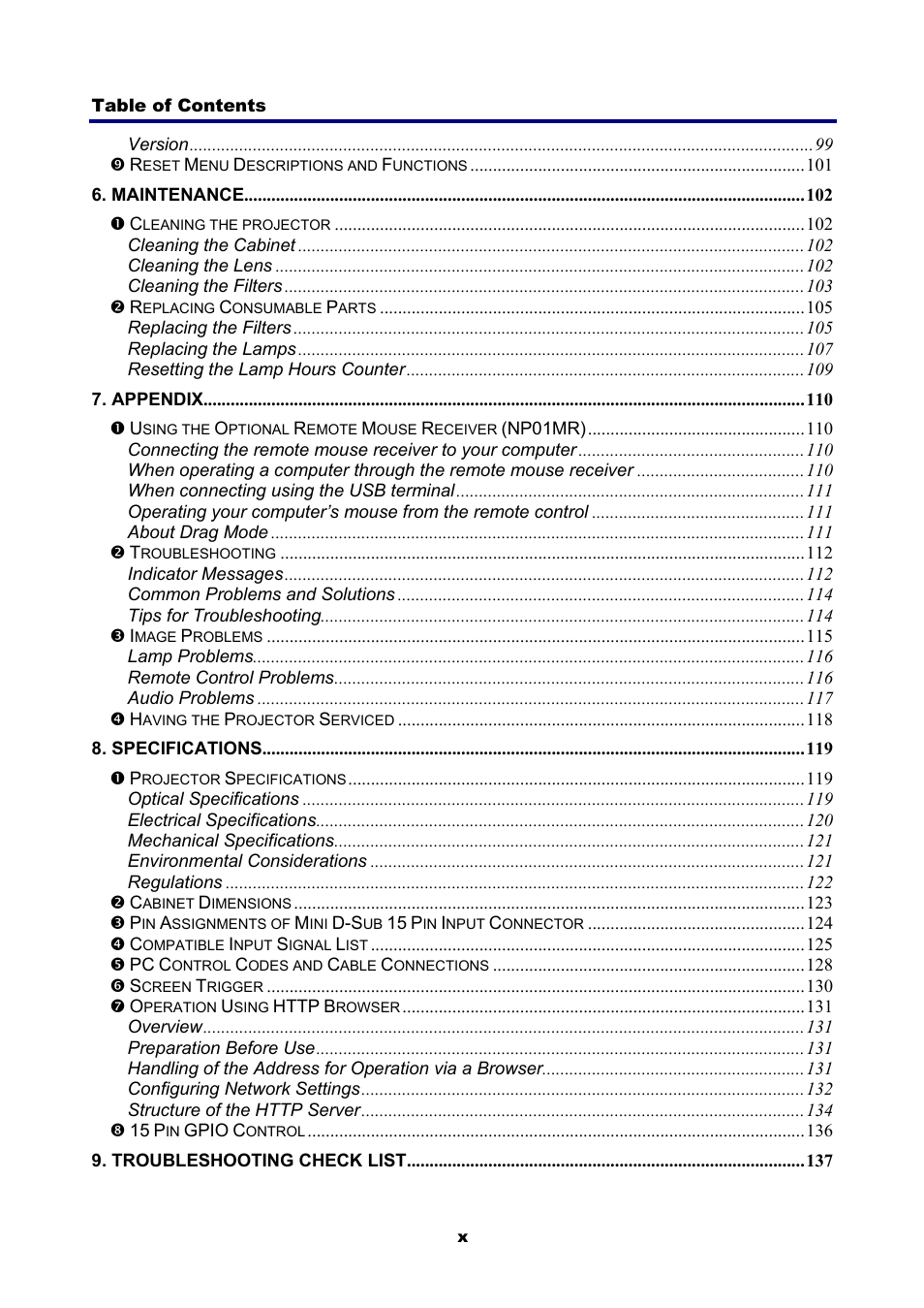 NEC NP4001 User Manual | Page 12 / 151