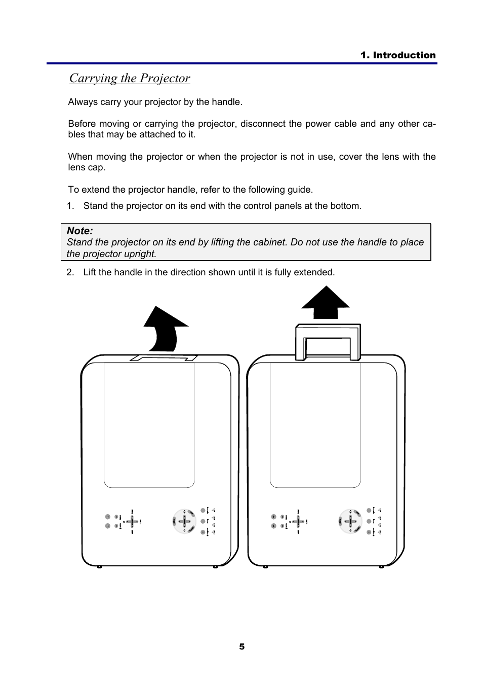 Carrying the projector | NEC NP4001 User Manual | Page 17 / 151
