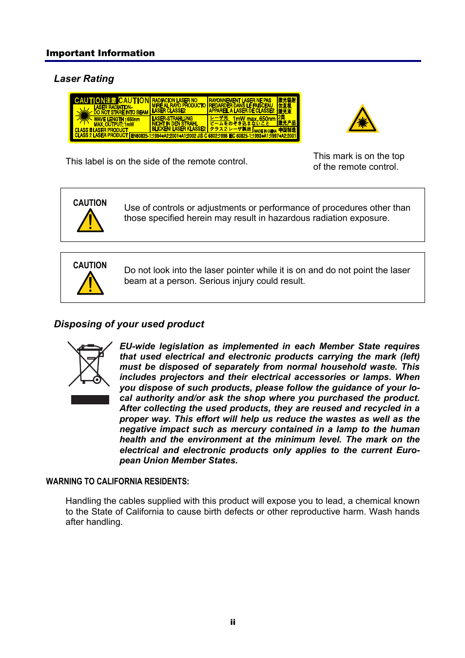 NEC NP4001 User Manual | Page 4 / 151