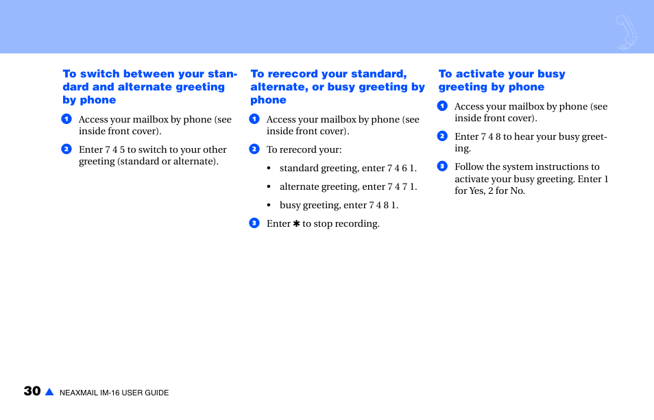 NEC NEAXMAIL IM-16 User Manual | Page 36 / 86