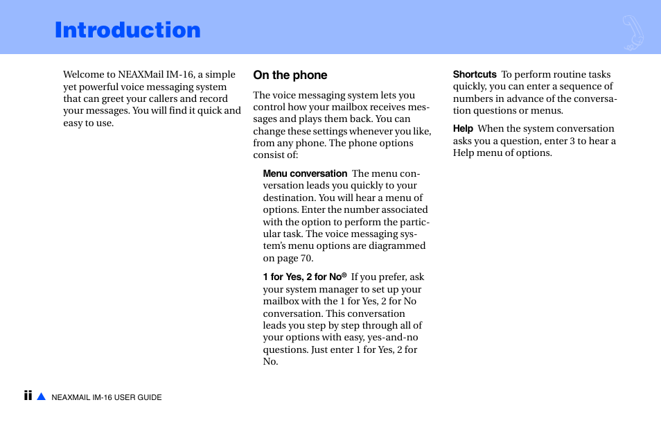 Introduction | NEC NEAXMAIL IM-16 User Manual | Page 4 / 86