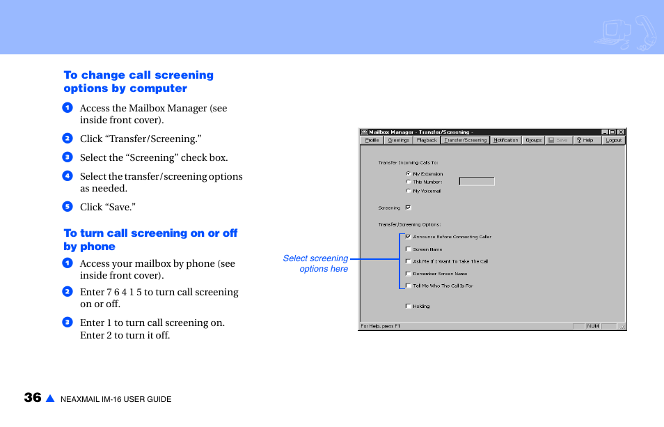 NEC NEAXMAIL IM-16 User Manual | Page 42 / 86