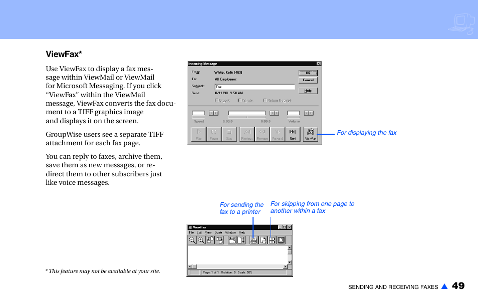 Viewfax | NEC NEAXMAIL IM-16 User Manual | Page 55 / 86