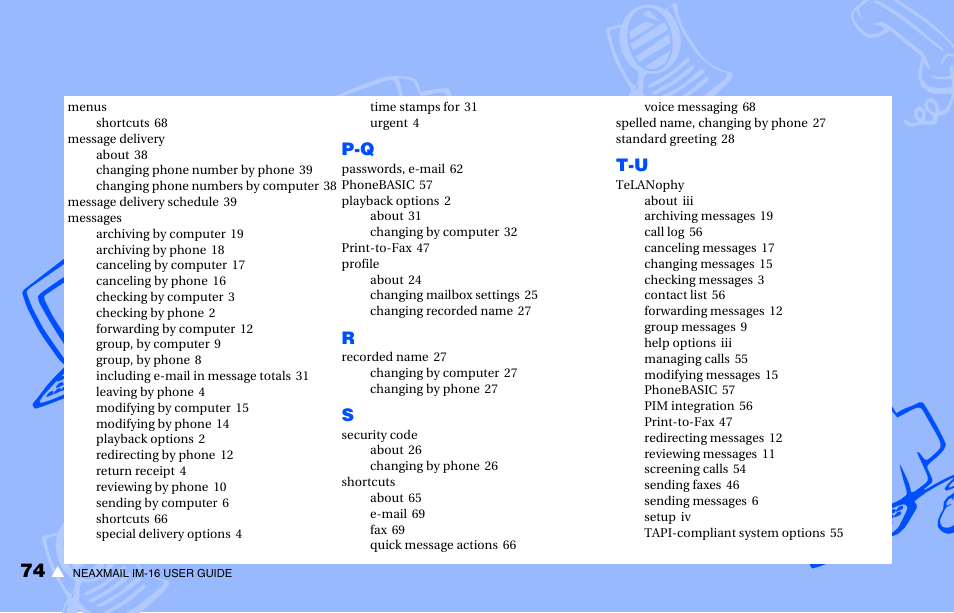 NEC NEAXMAIL IM-16 User Manual | Page 80 / 86