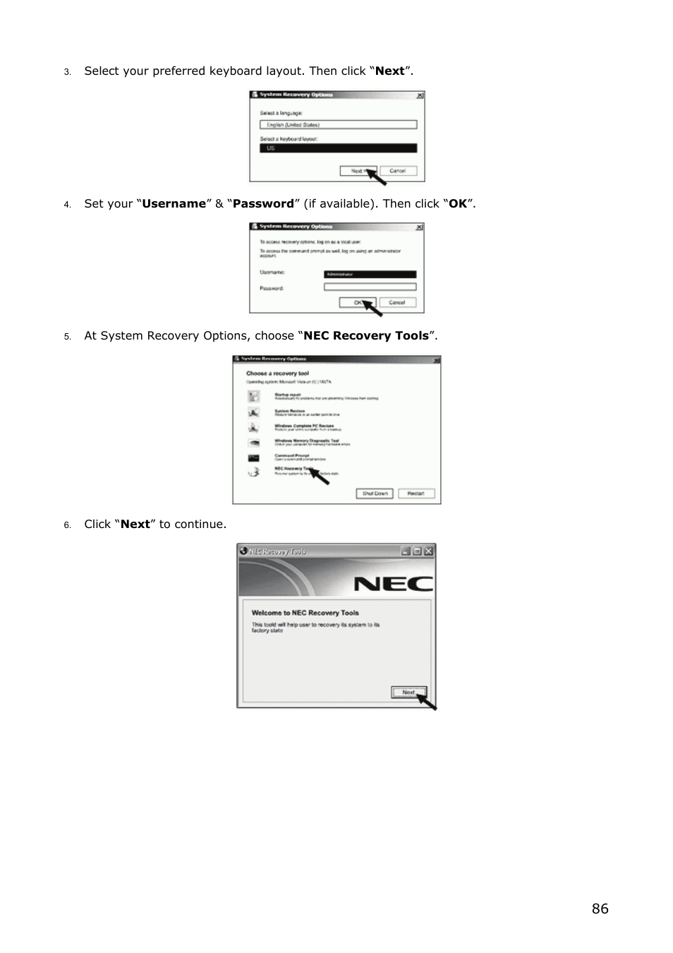 NEC VERSA M380 User Manual | Page 86 / 111