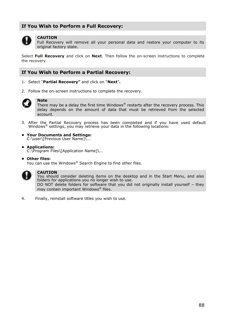 NEC VERSA M380 User Manual | Page 88 / 111