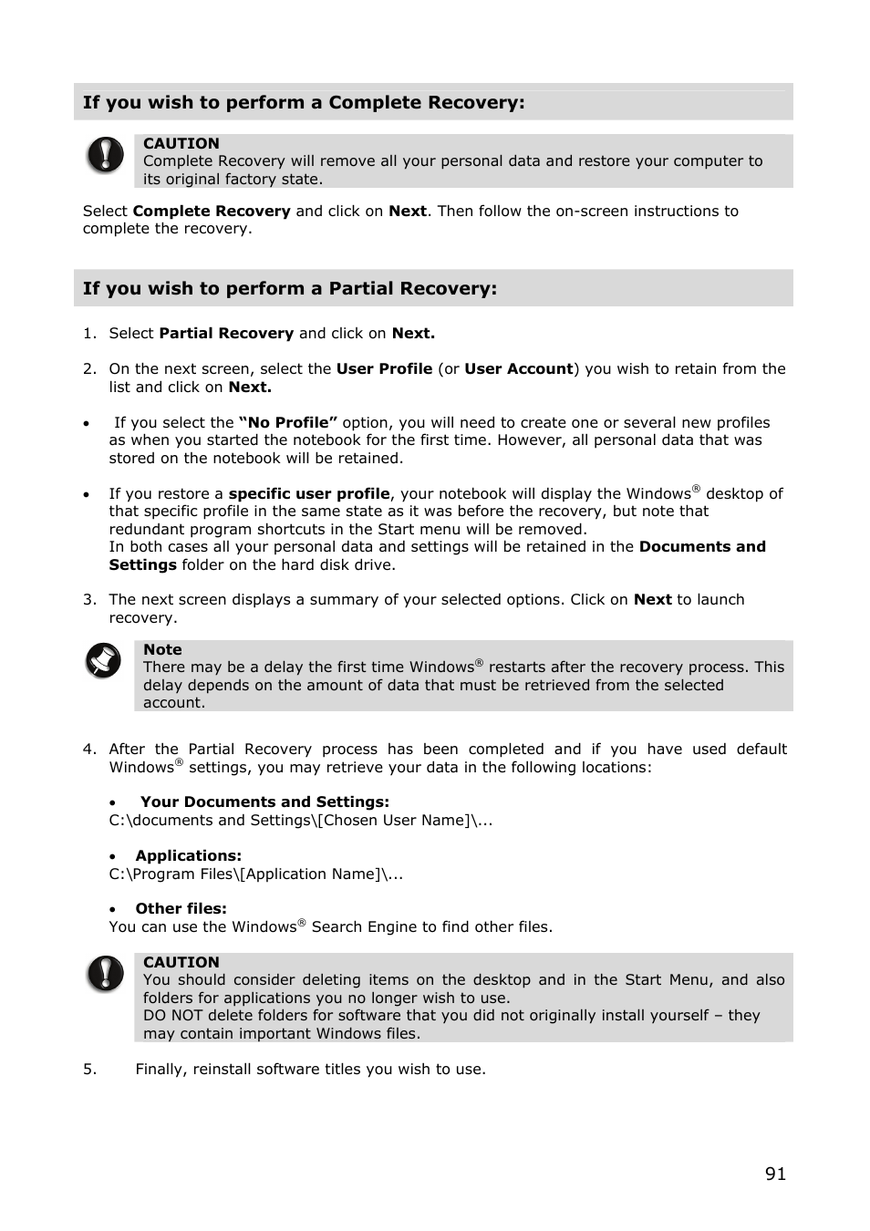 NEC VERSA M380 User Manual | Page 91 / 111