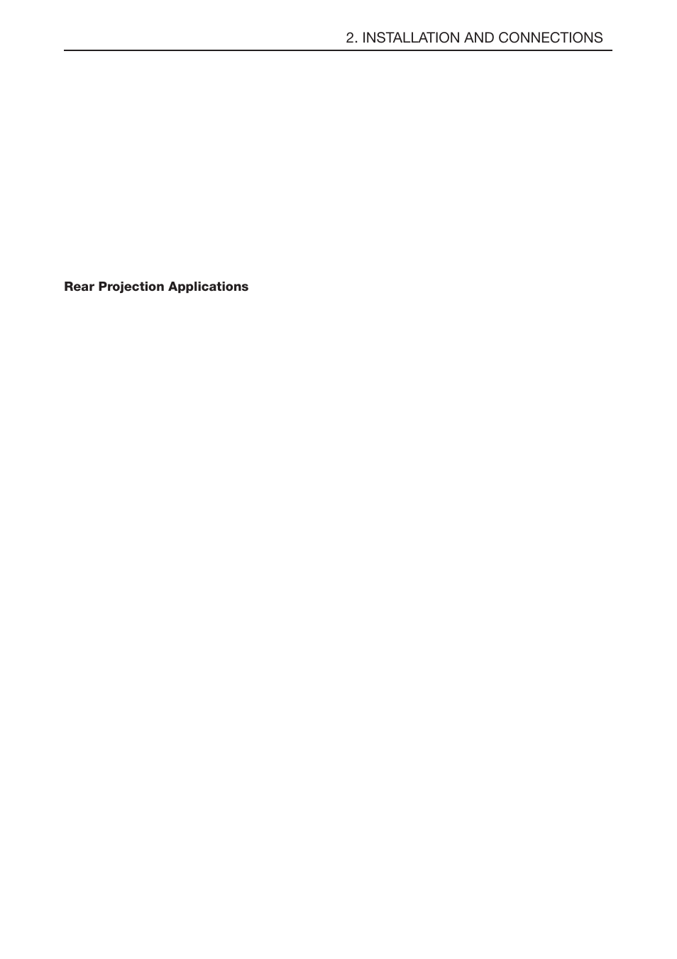 Rear projection applications, E-13, Installation and connections | NEC LT180 User Manual | Page 20 / 73