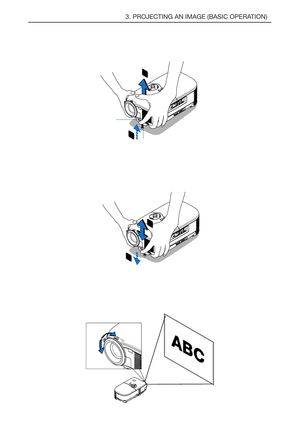 E-24, 43 3. projecting an image (basic operation) | NEC LT180 User Manual | Page 31 / 73