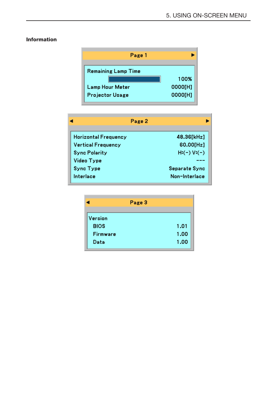 Information, E-42 | NEC LT180 User Manual | Page 49 / 73