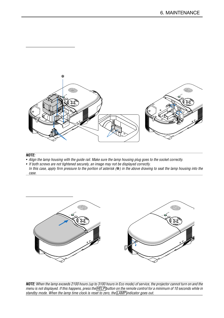 E-46, Maintenance, Reset | Socket guide rail, Push here, Aut o adj | NEC LT180 User Manual | Page 53 / 73