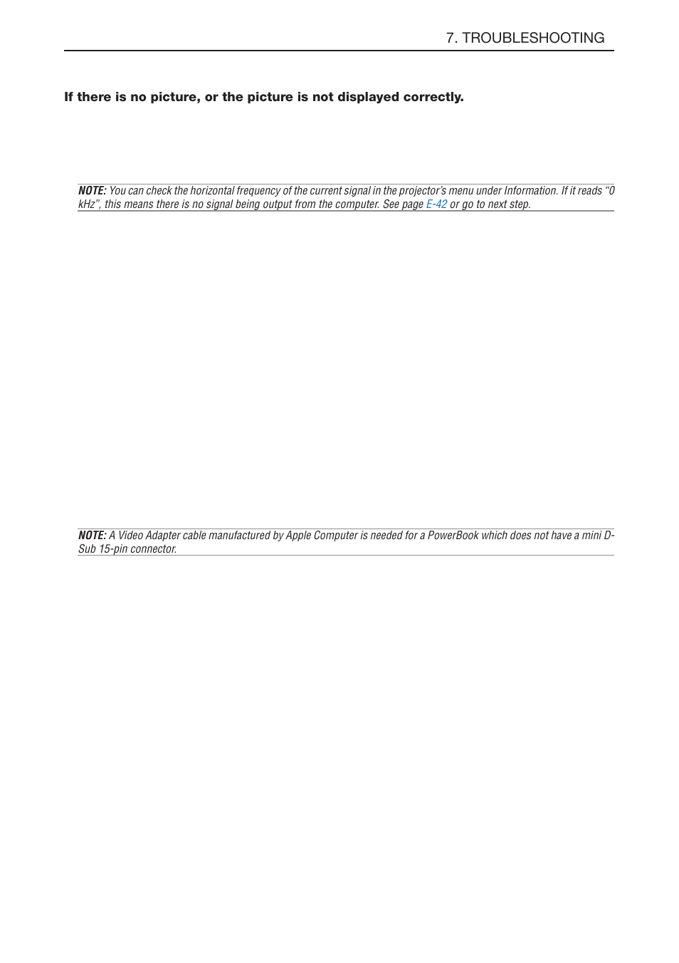 E-51, Troubleshooting | NEC LT180 User Manual | Page 58 / 73