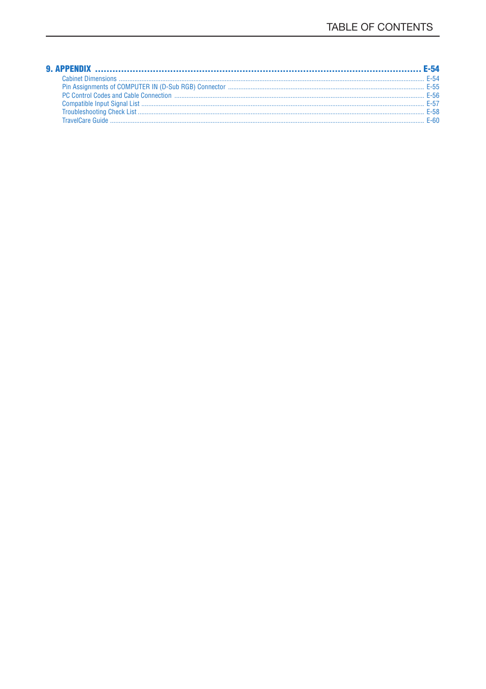 E-vi | NEC LT180 User Manual | Page 7 / 73