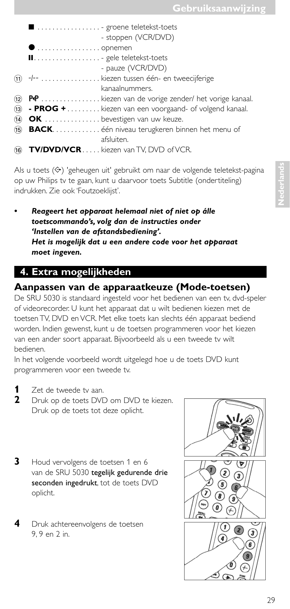 Gebruiksaanwijzing | Philips SRU 5030/86 User Manual | Page 28 / 81