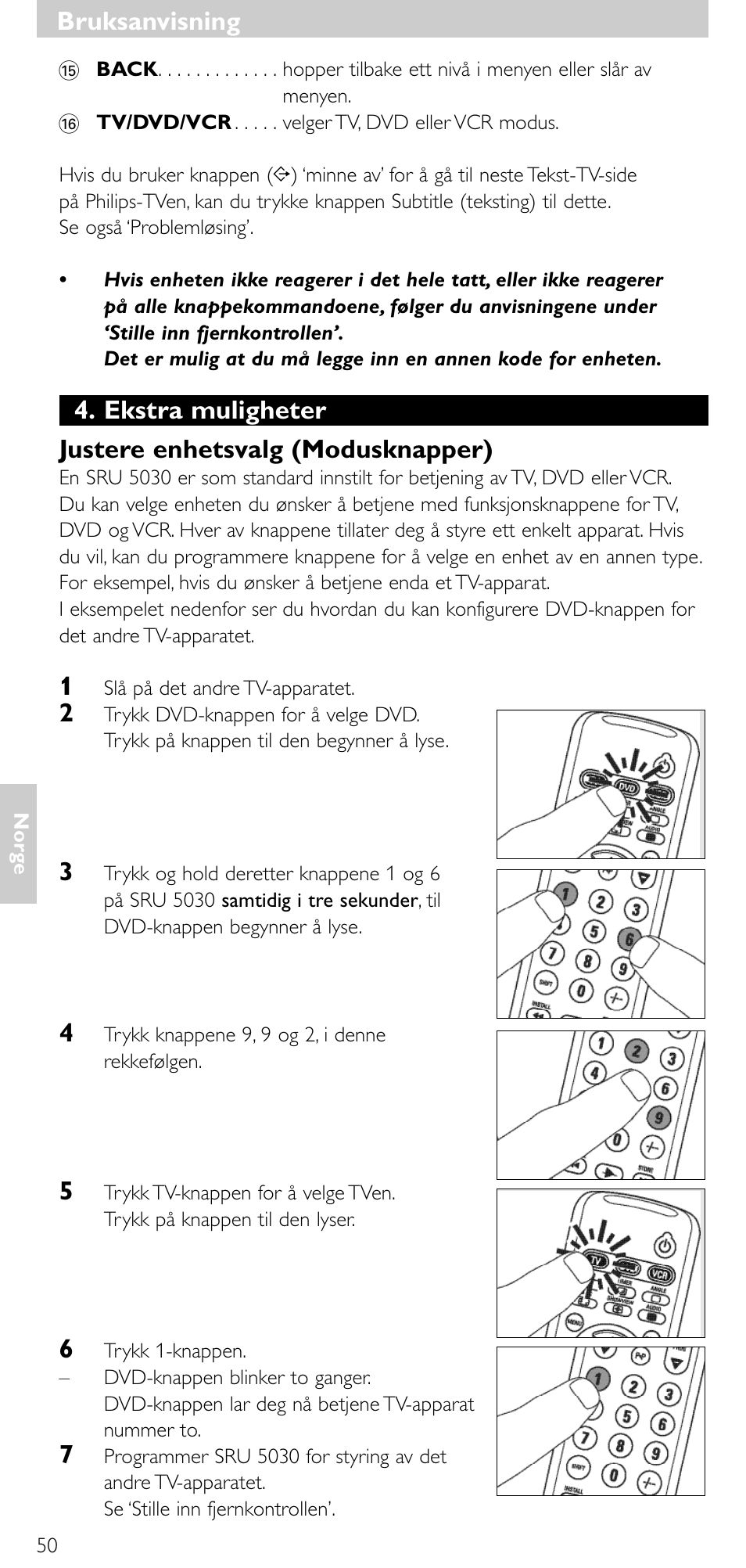 Bruksanvisning | Philips SRU 5030/86 User Manual | Page 49 / 81