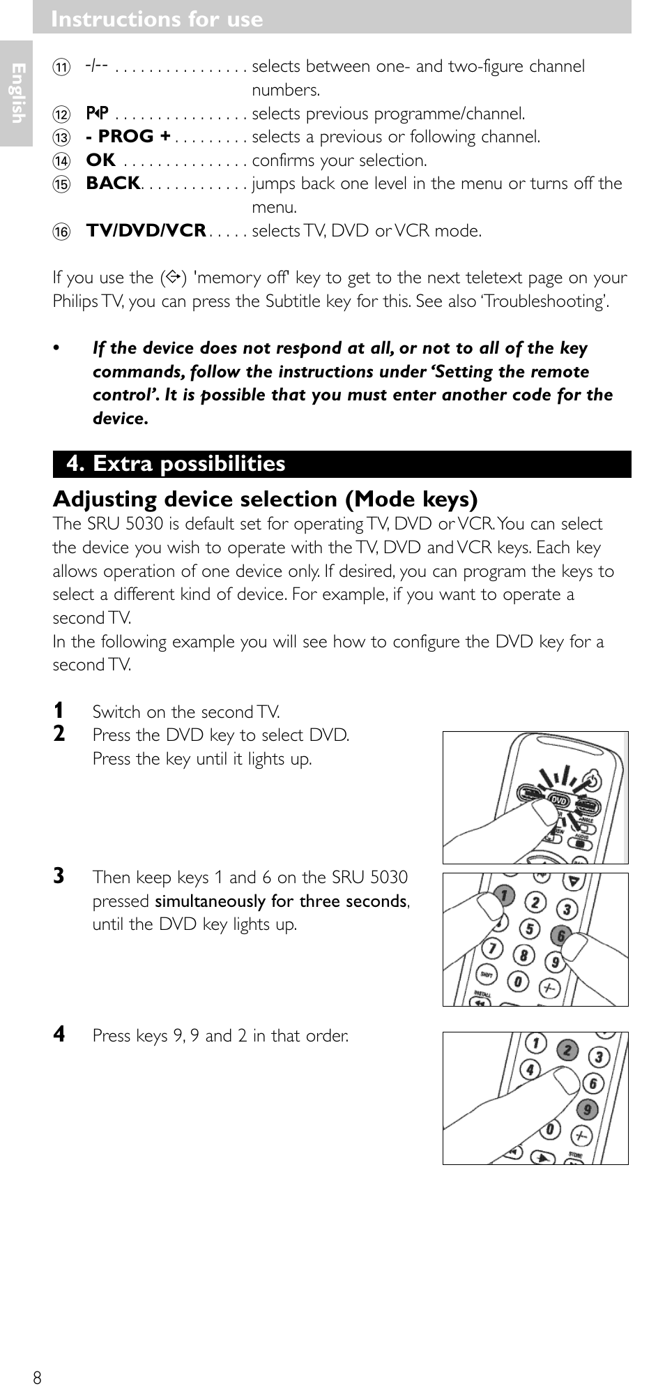 Instructions for use | Philips SRU 5030/86 User Manual | Page 7 / 81