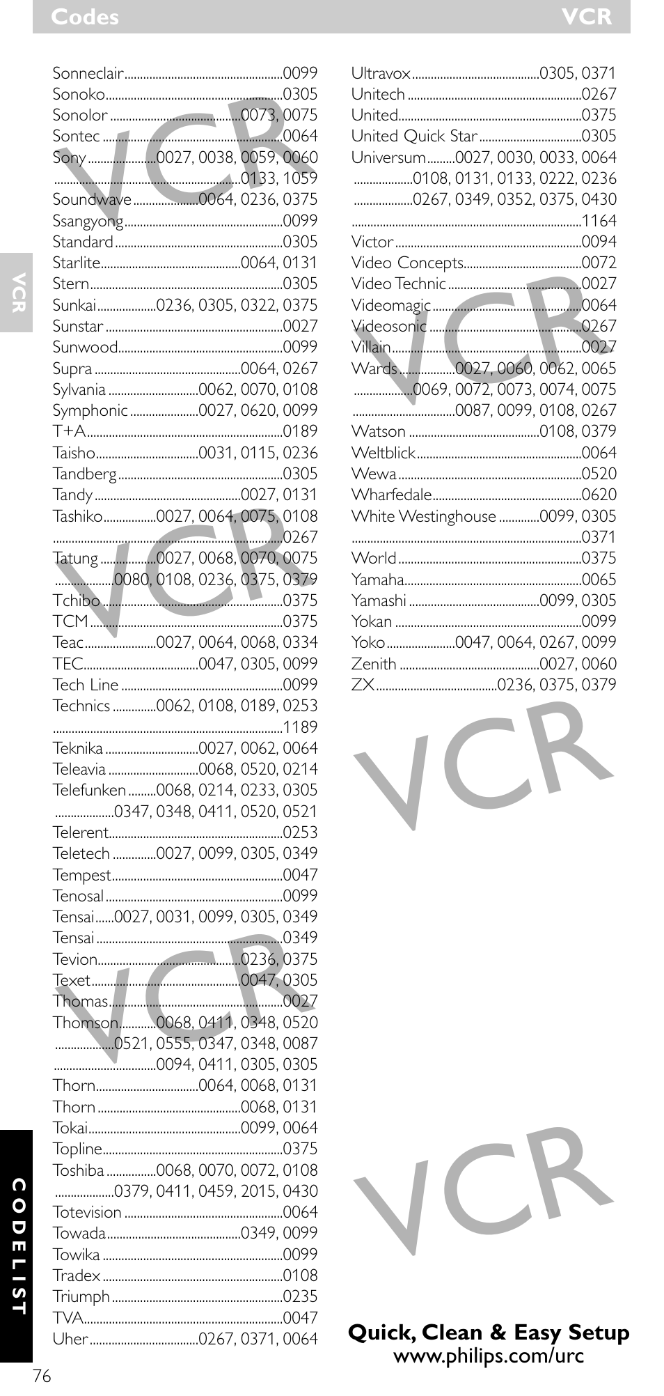 Philips SRU 5030/86 User Manual | Page 75 / 81