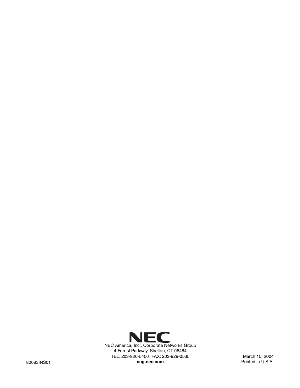 NEC DS1000/2000 User Manual | Page 48 / 48