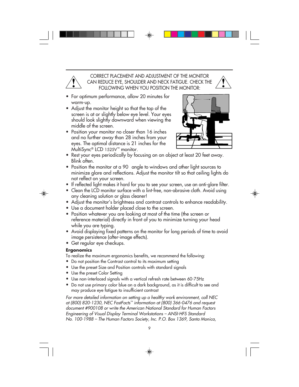 Recommended use | NEC MultiSync LCD1525V User Manual | Page 11 / 18