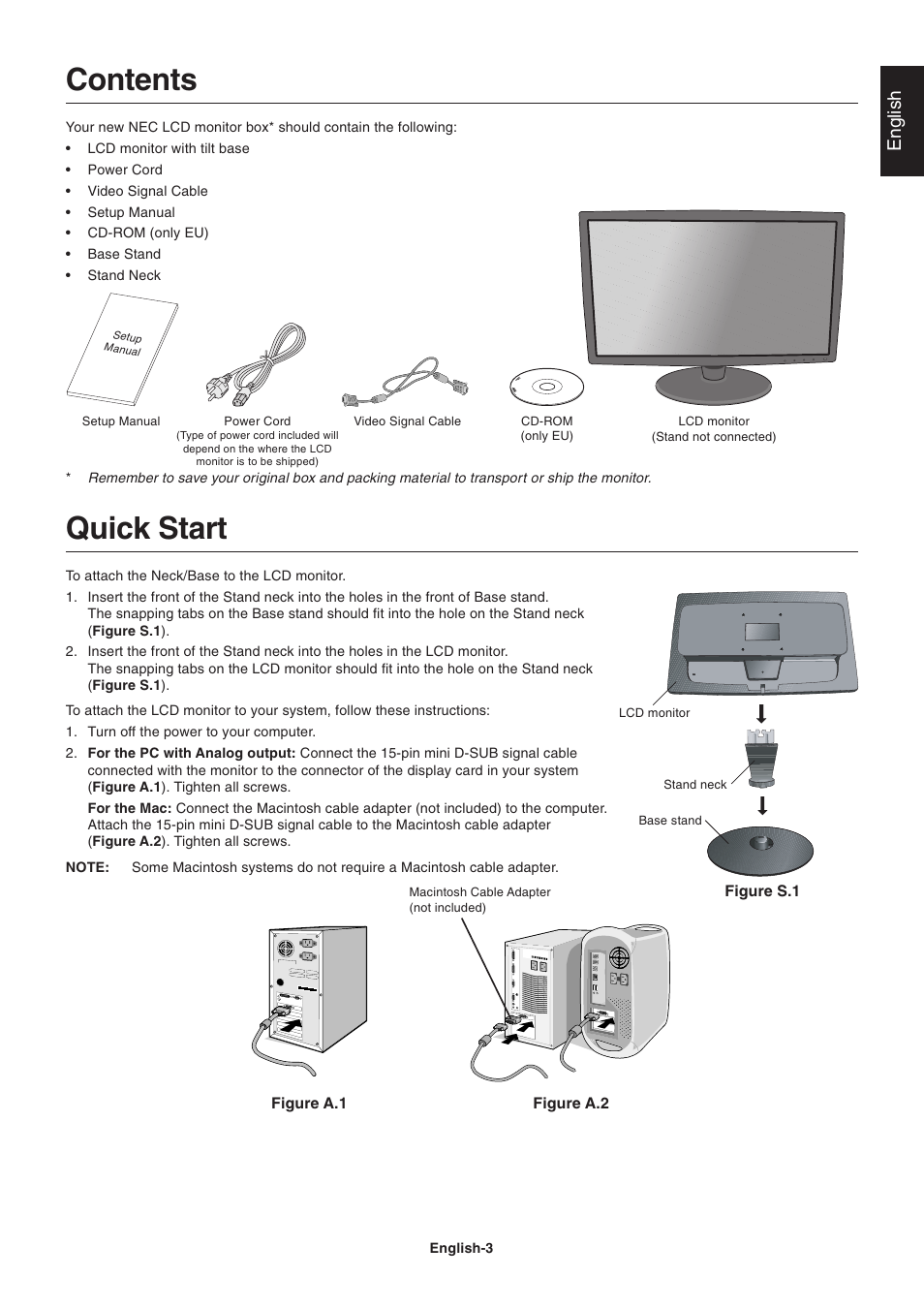 NEC V221W User Manual | Page 5 / 18