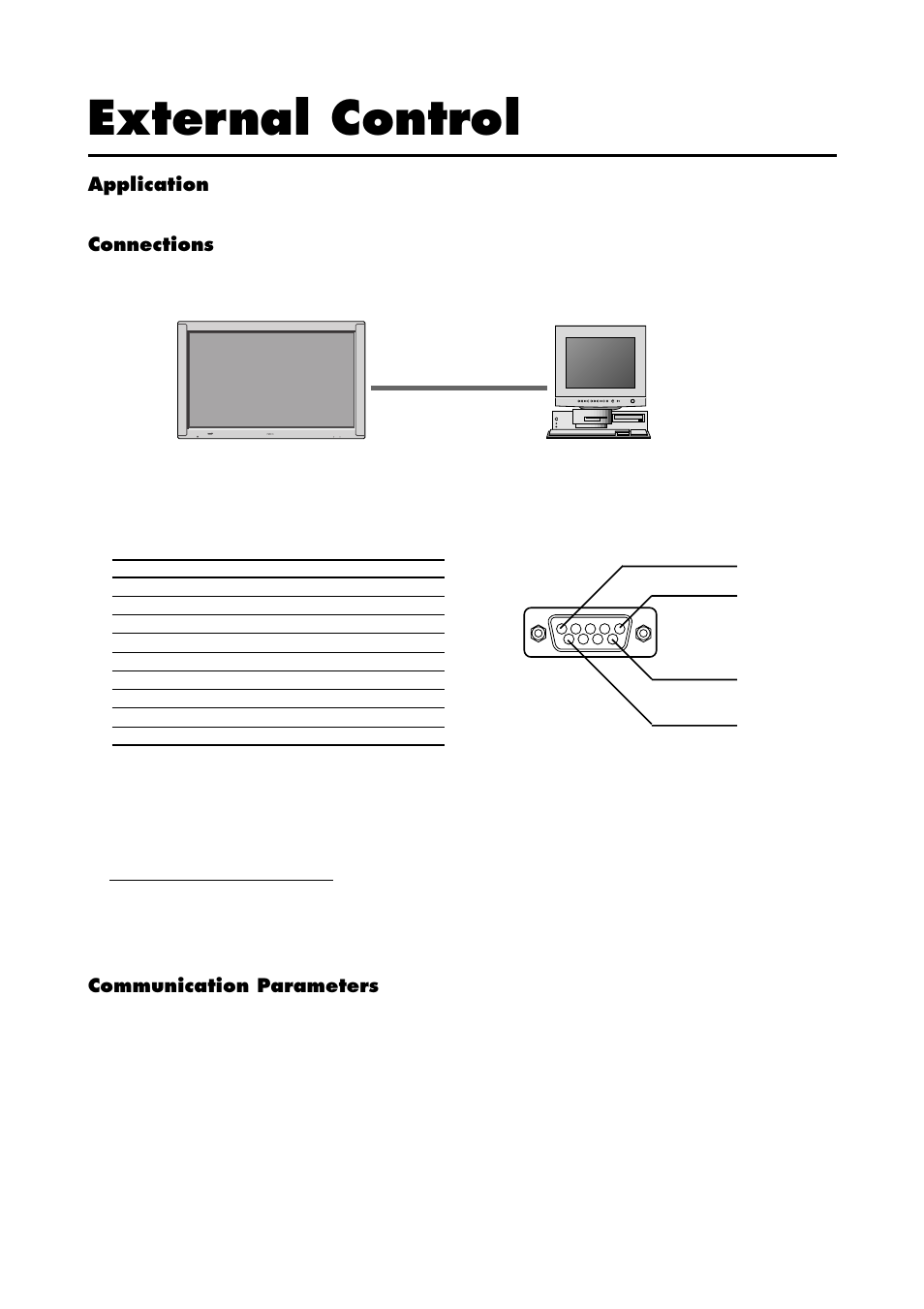 External control | NEC PlasmaSync 4210W User Manual | Page 45 / 60