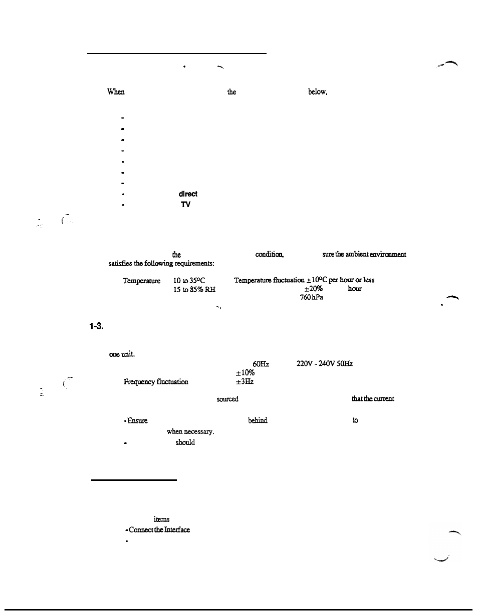 For installation, L-l. installation site, L-3. power | Installation, Site, Precaution for installation | NEC 2060 User Manual | Page 14 / 94