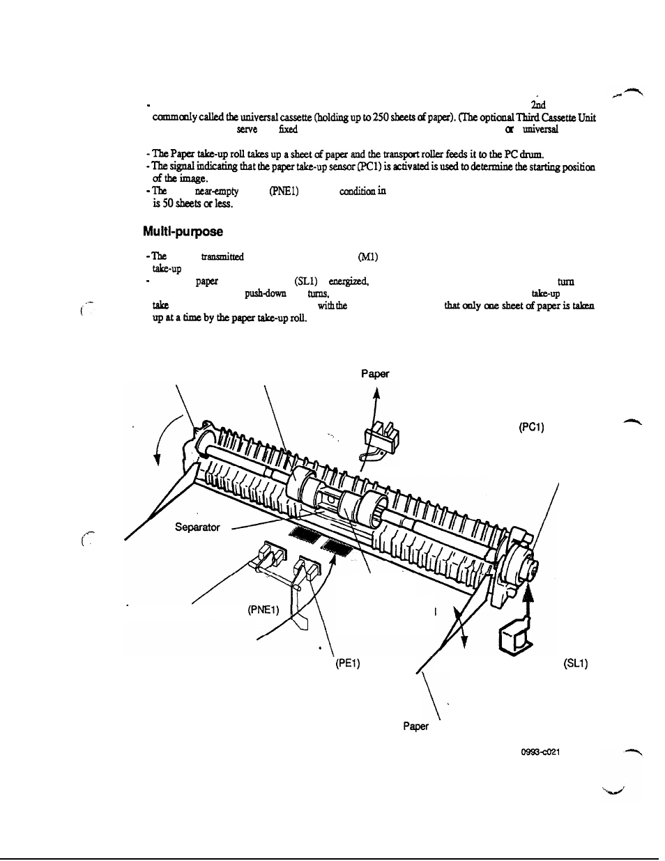 Paper, 1. multi-purpose tray, Paper feeding | Tray | NEC 2060 User Manual | Page 32 / 94