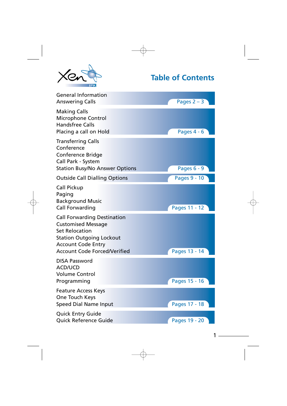 NEC Digital Telephone Xen IPK User Manual | Page 3 / 24