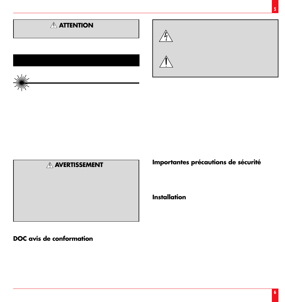 Attention | NEC LT 100 User Manual | Page 4 / 52