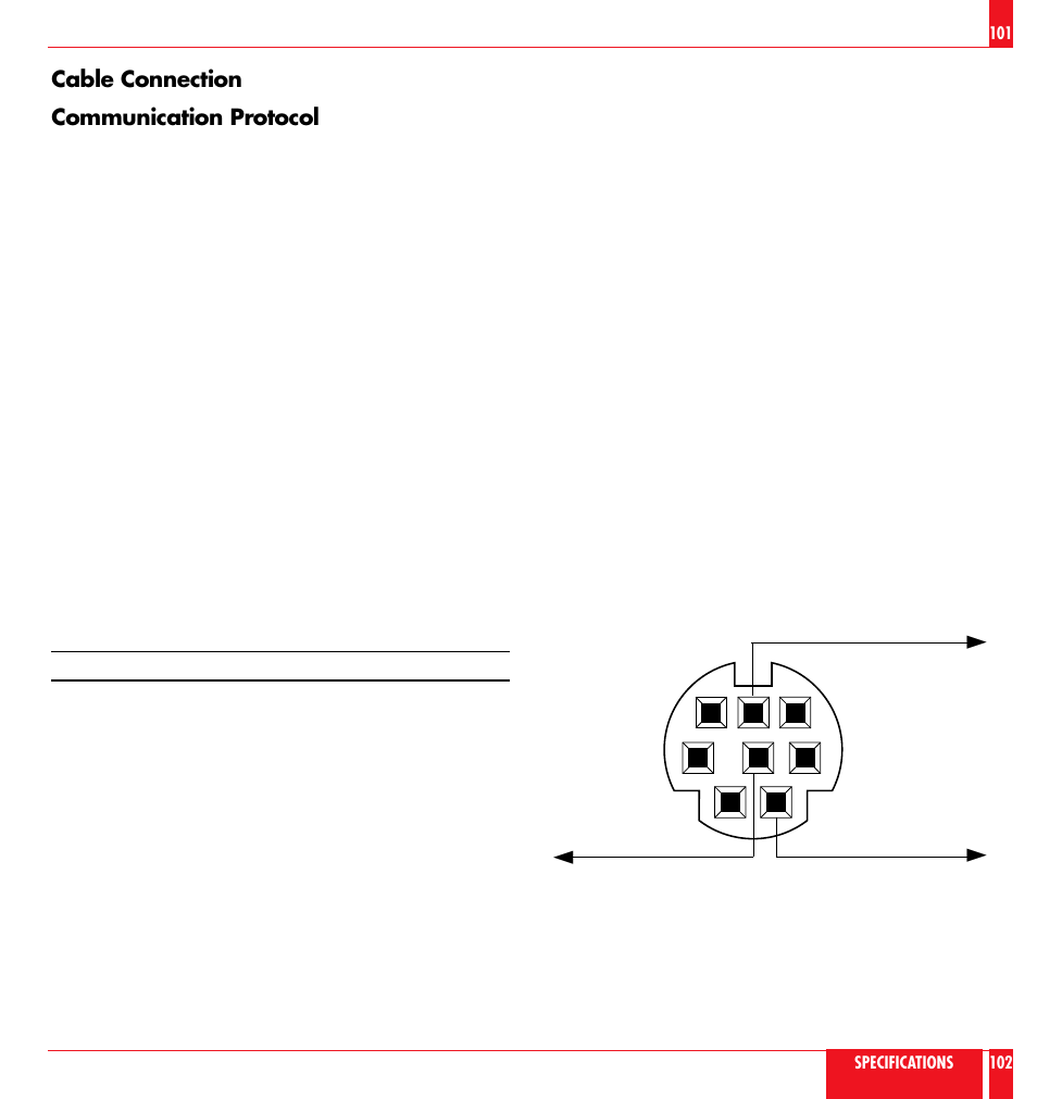 Cable connection communication protocol | NEC LT 100 User Manual | Page 52 / 52