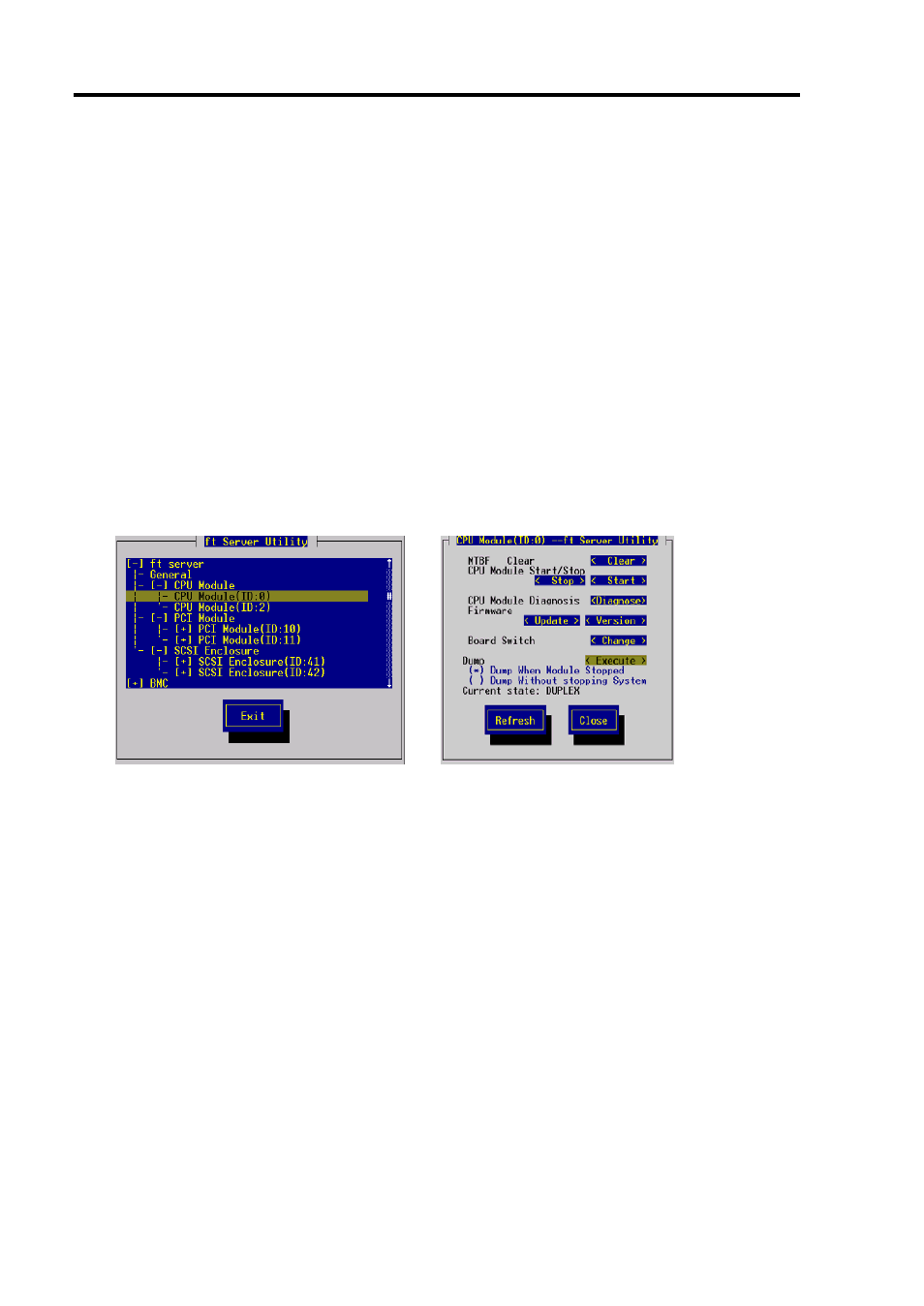 Procedure in the ft server utility, Sample screen of ft server utility, Setup of system operation | NEC EXPRESS 320Lb-R User Manual | Page 176 / 296