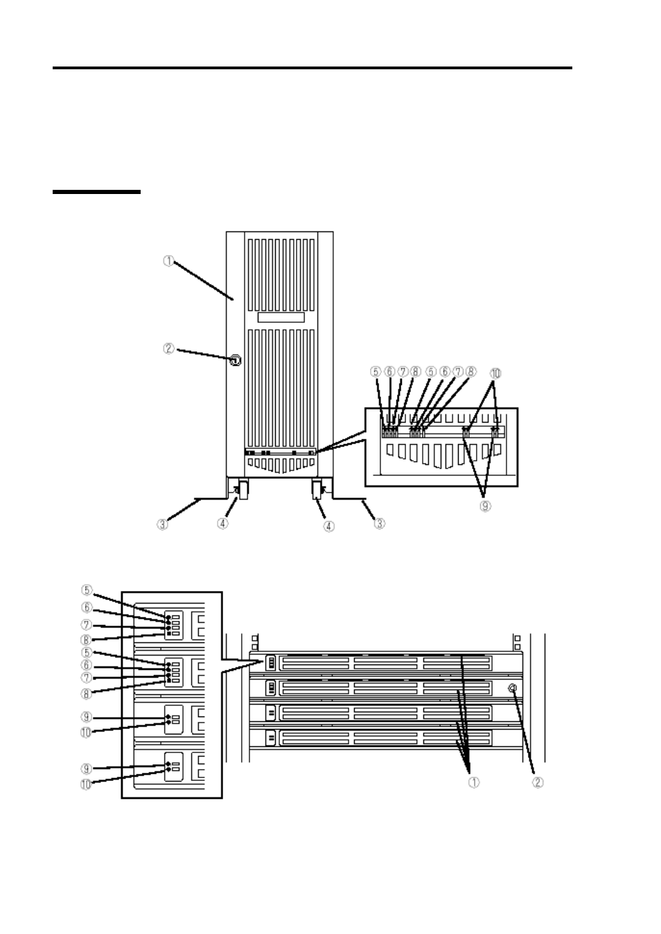 Names and functions of components, Front view | NEC EXPRESS 320Lb-R User Manual | Page 40 / 296